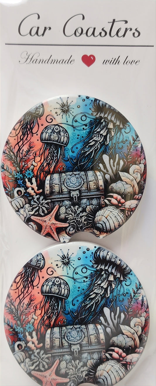 Deep Sea Ceramic Car Coasters