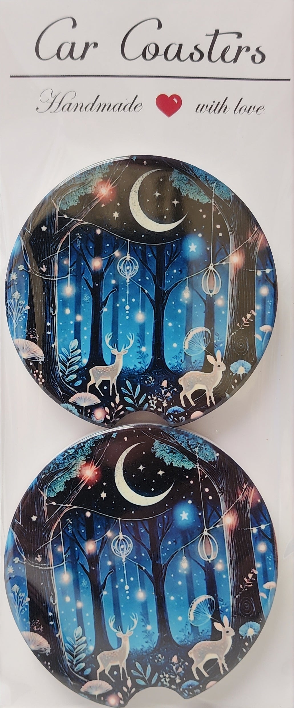 Mystic Forest Ceramic Car Coasters