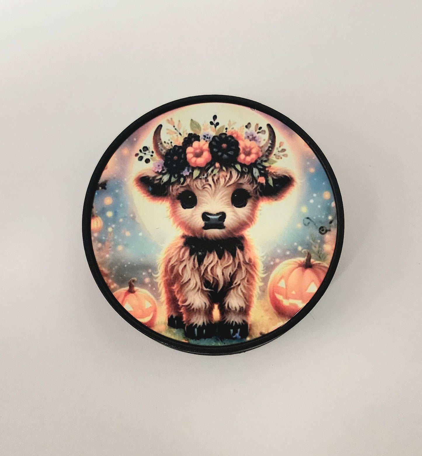 Spooky Highland Cow Pop Socket