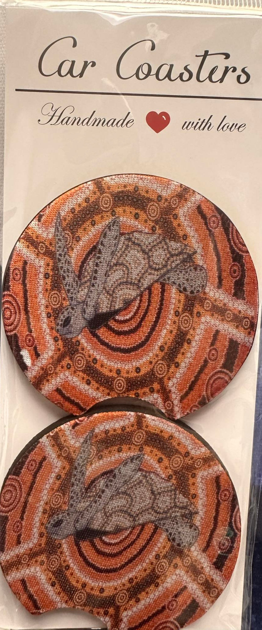 Mosaic Turtle Neoprene Car Coasters