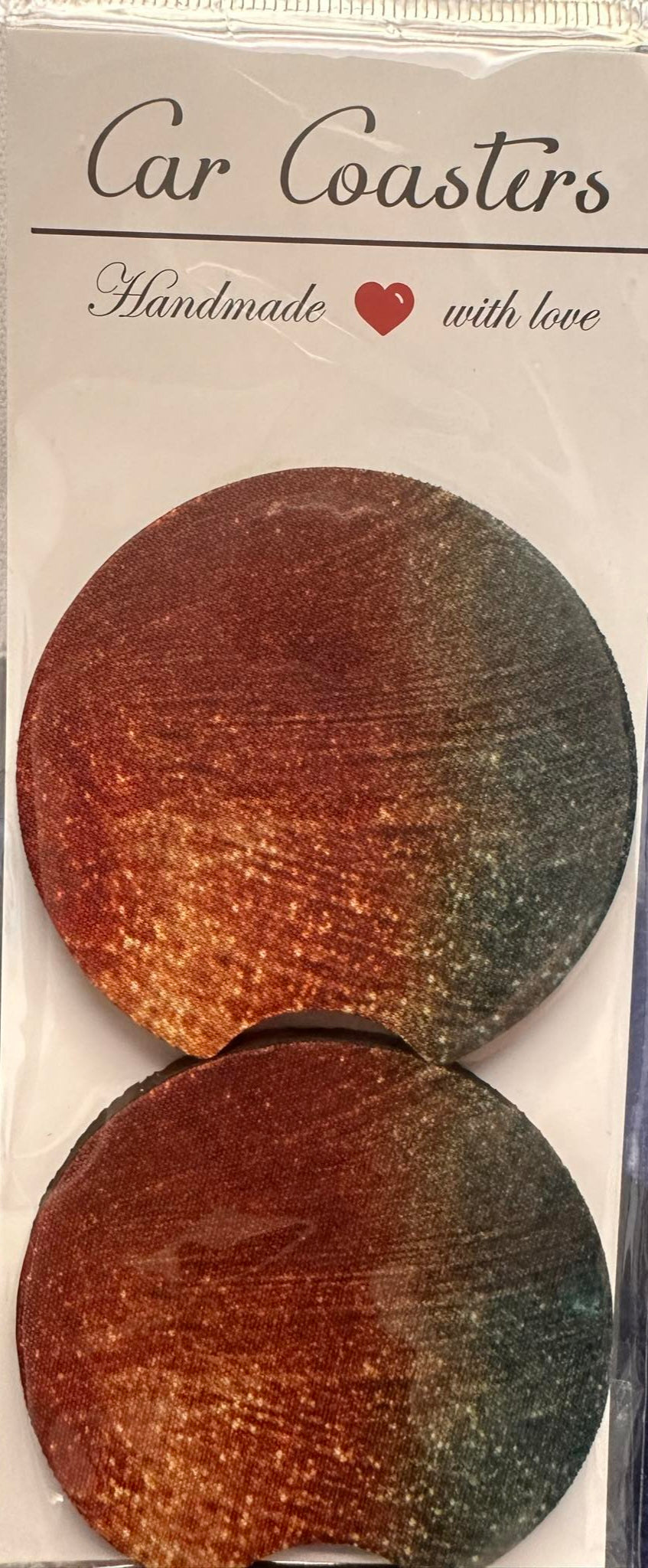 Glitter Neoprene Car Coasters