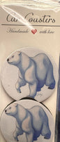 Polar Bear Neoprene Car Coasters