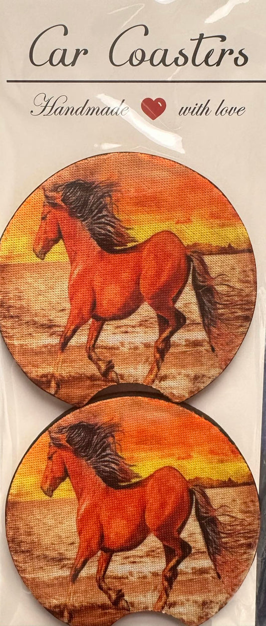 Equestrian Neoprene Car Coasters